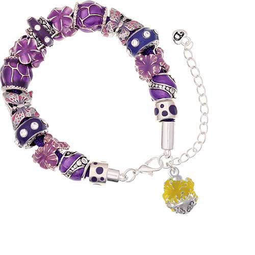 Bracelets For Girls Lobster Claw Closure Matte Lilac Jasper Beads Butterfly Charm Bracelet Handmade Jewelry